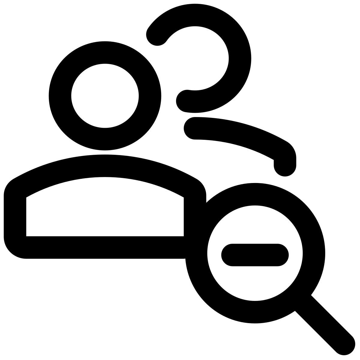 users zoom out icon