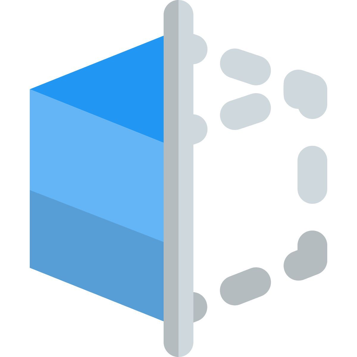 3d image solid cube mirror image design icon