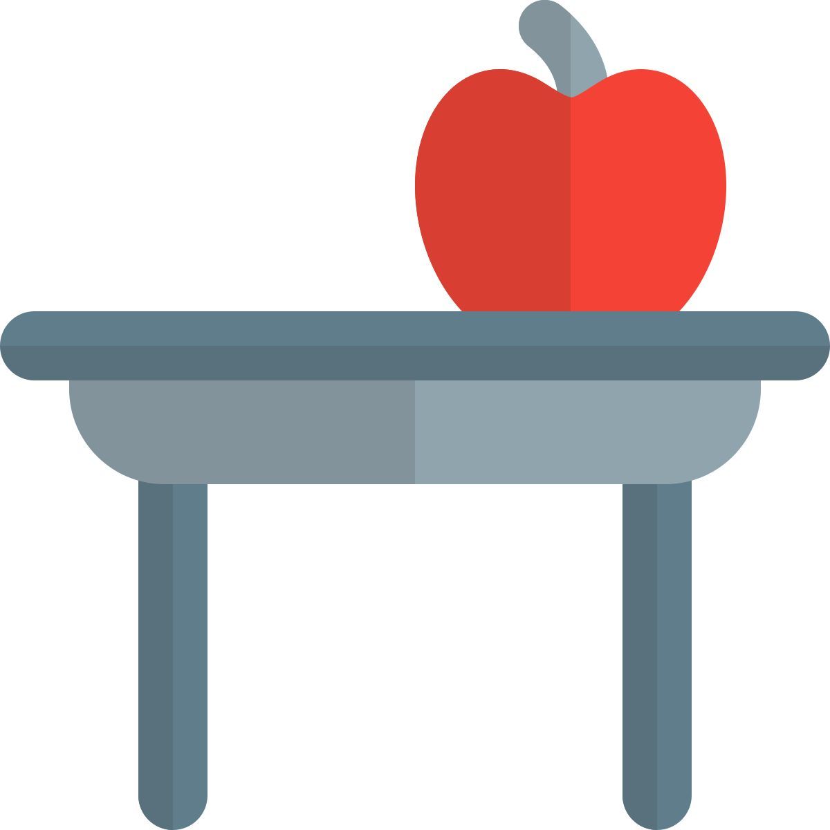 apple on desk icon