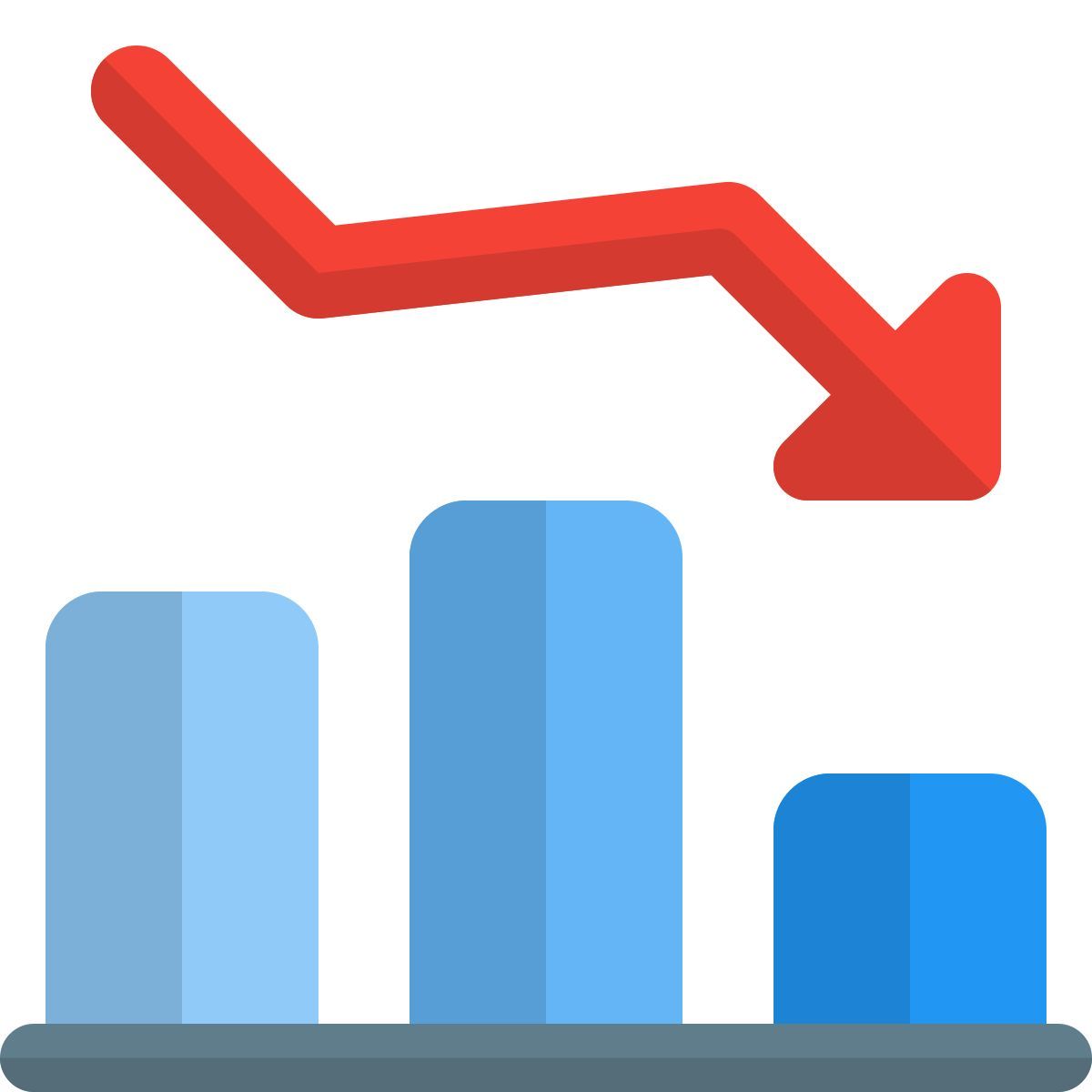 grafico in calo icon