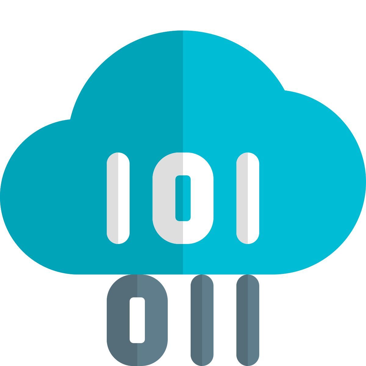 código binário em nuvem icon