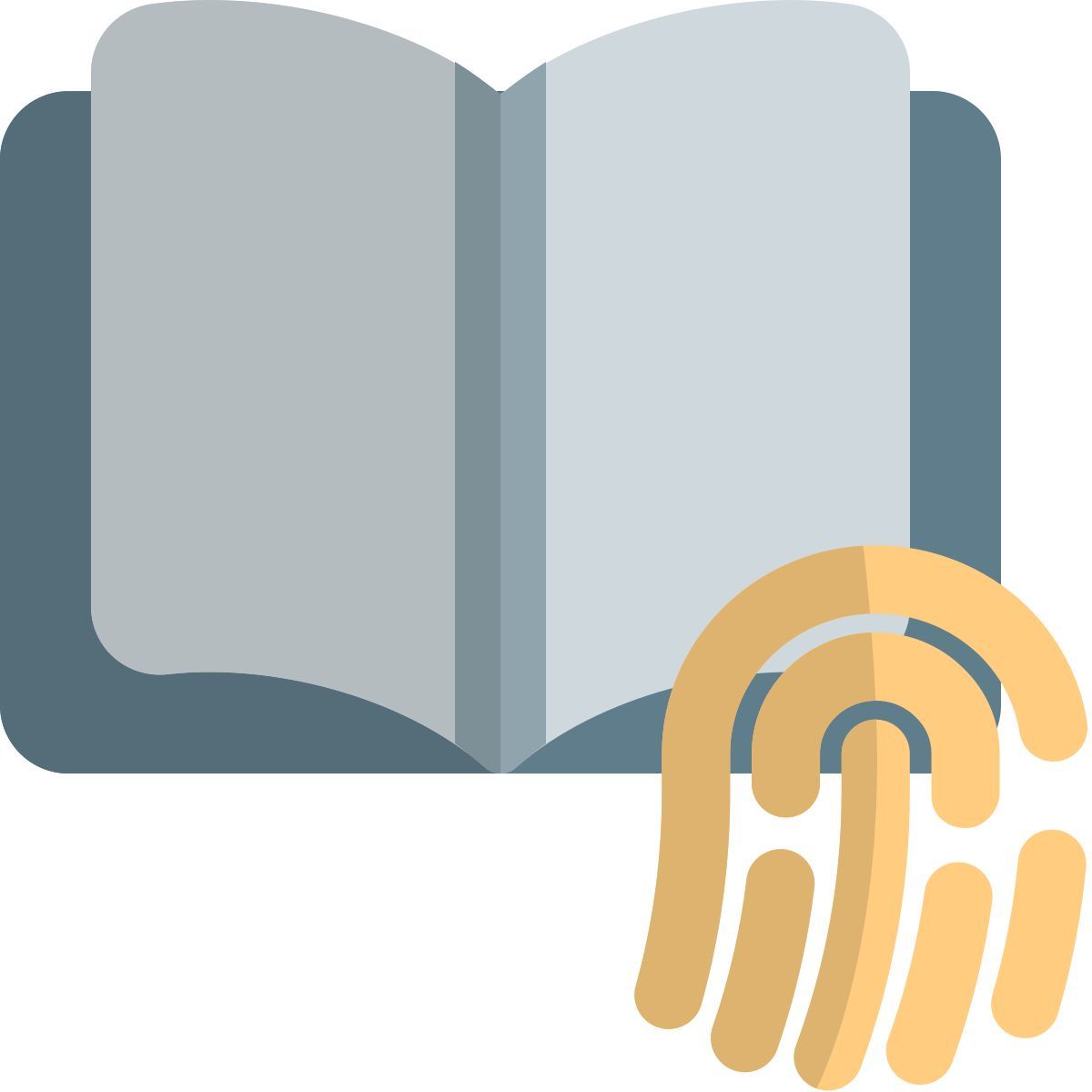 book fingerprint icon