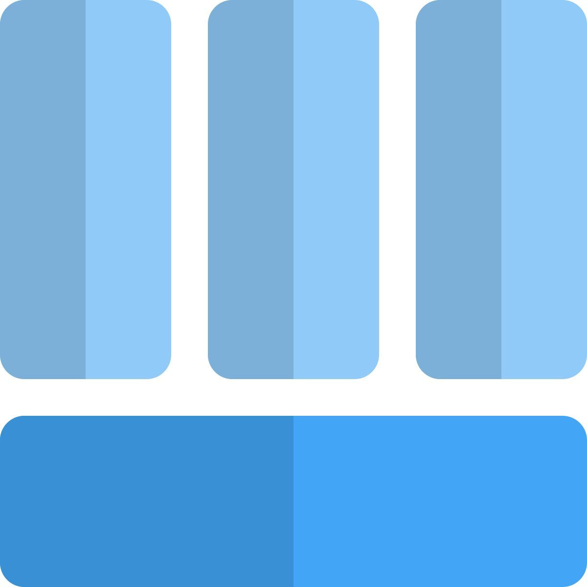 layout a sezioni multiple icon
