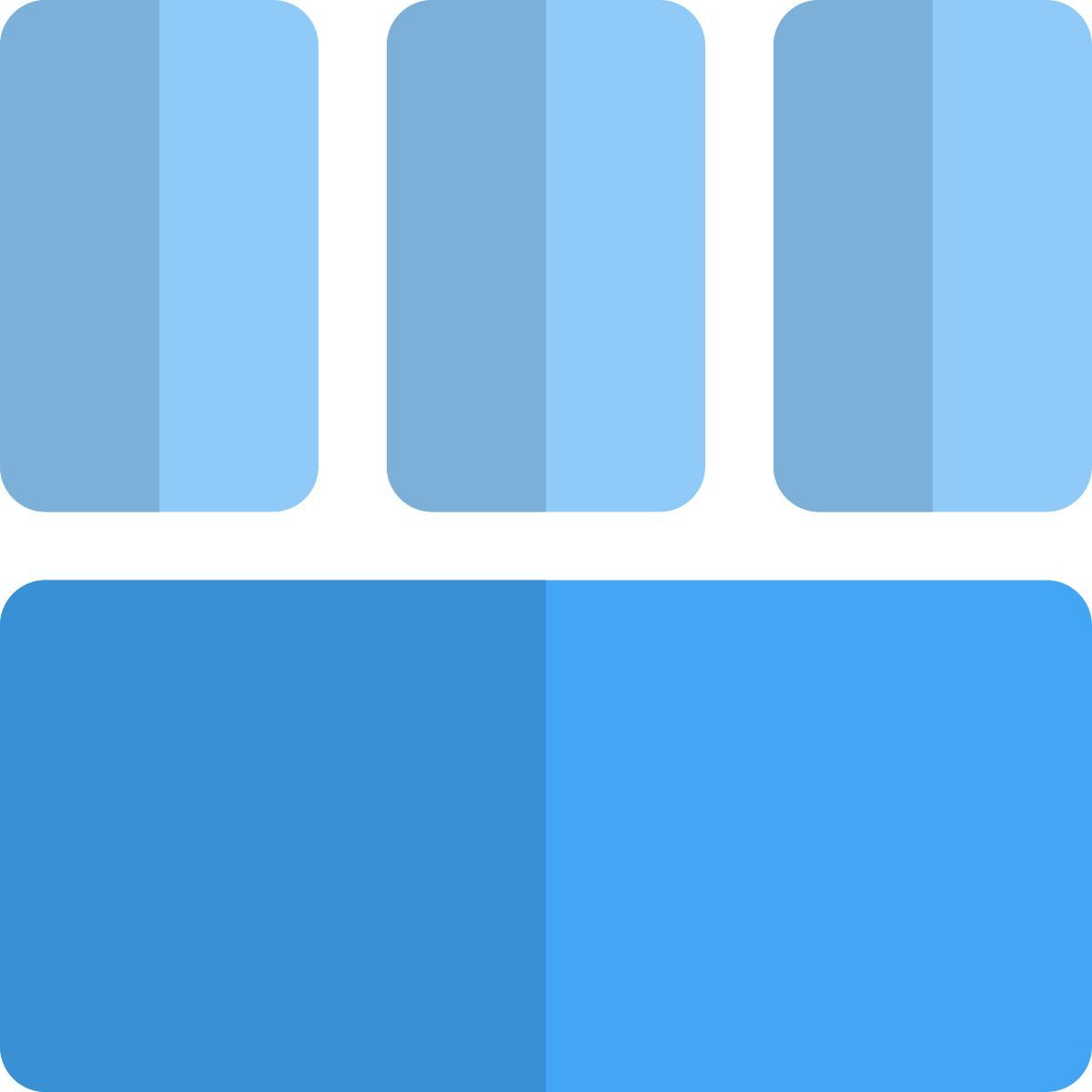 Grade de conteúdo inferior icon