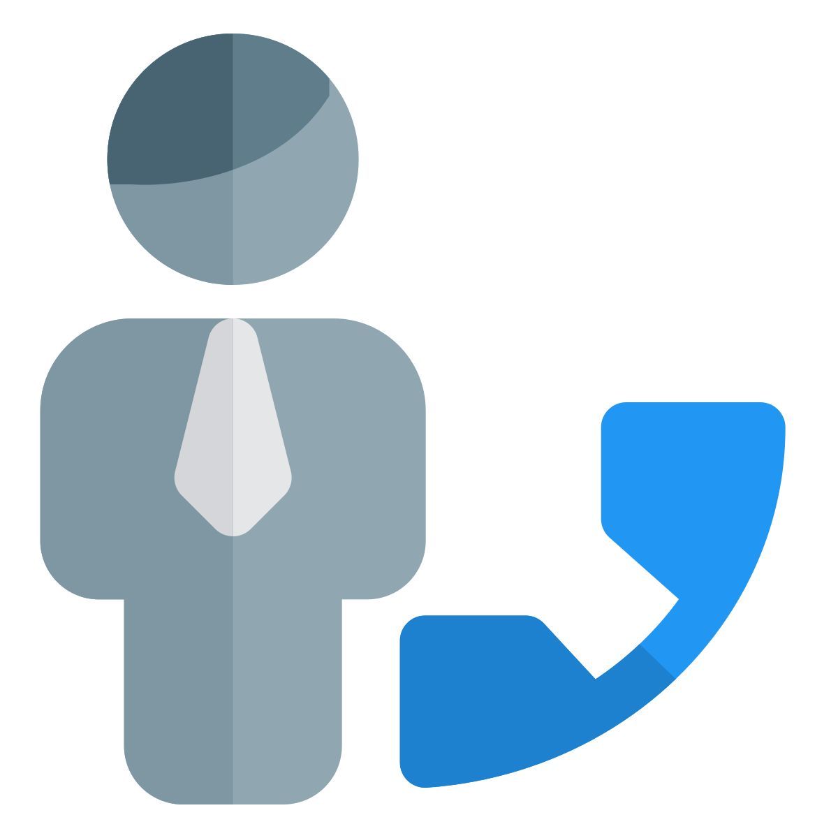 businessman with a conference call with other staff icon