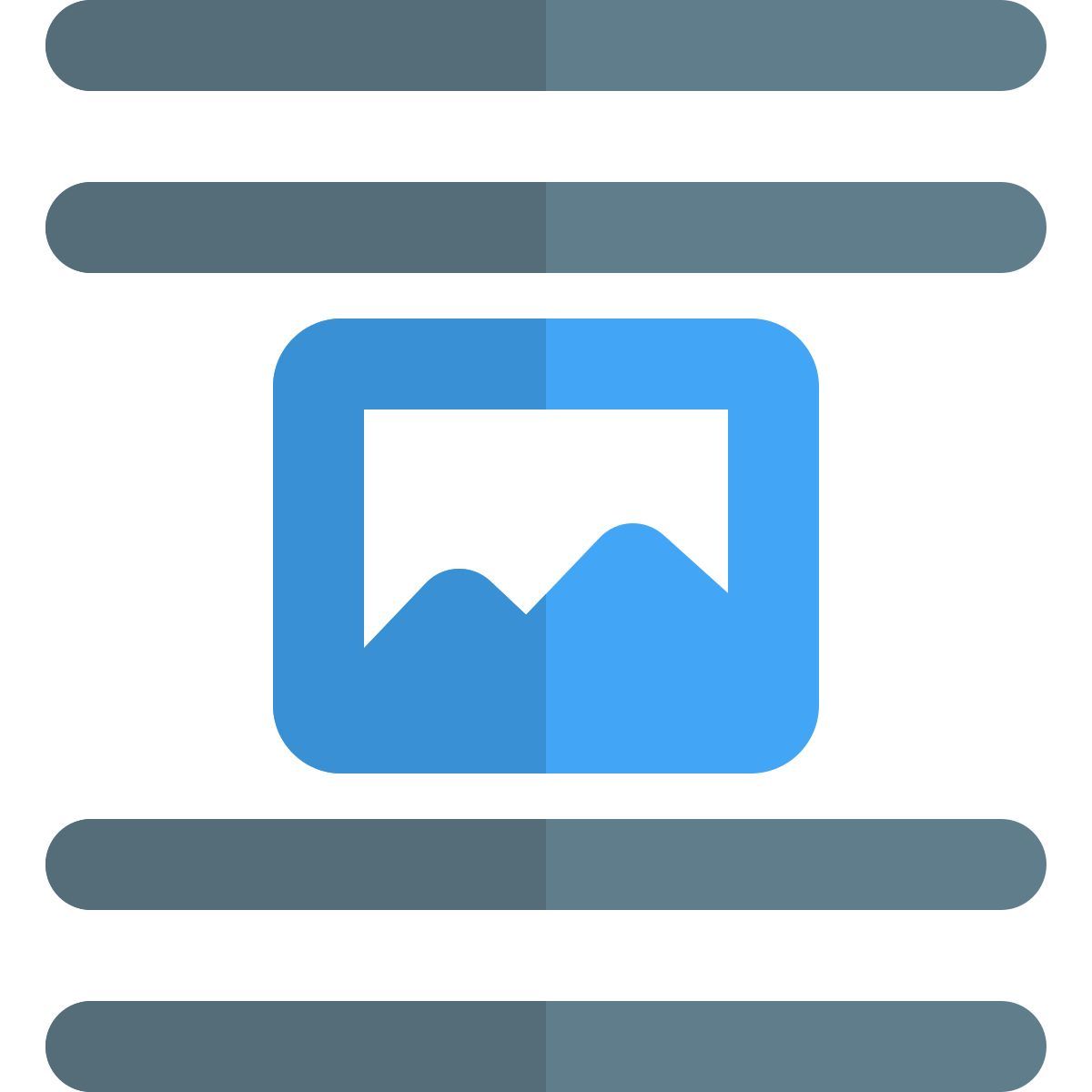 center picture document attachment page layout setting interface icon