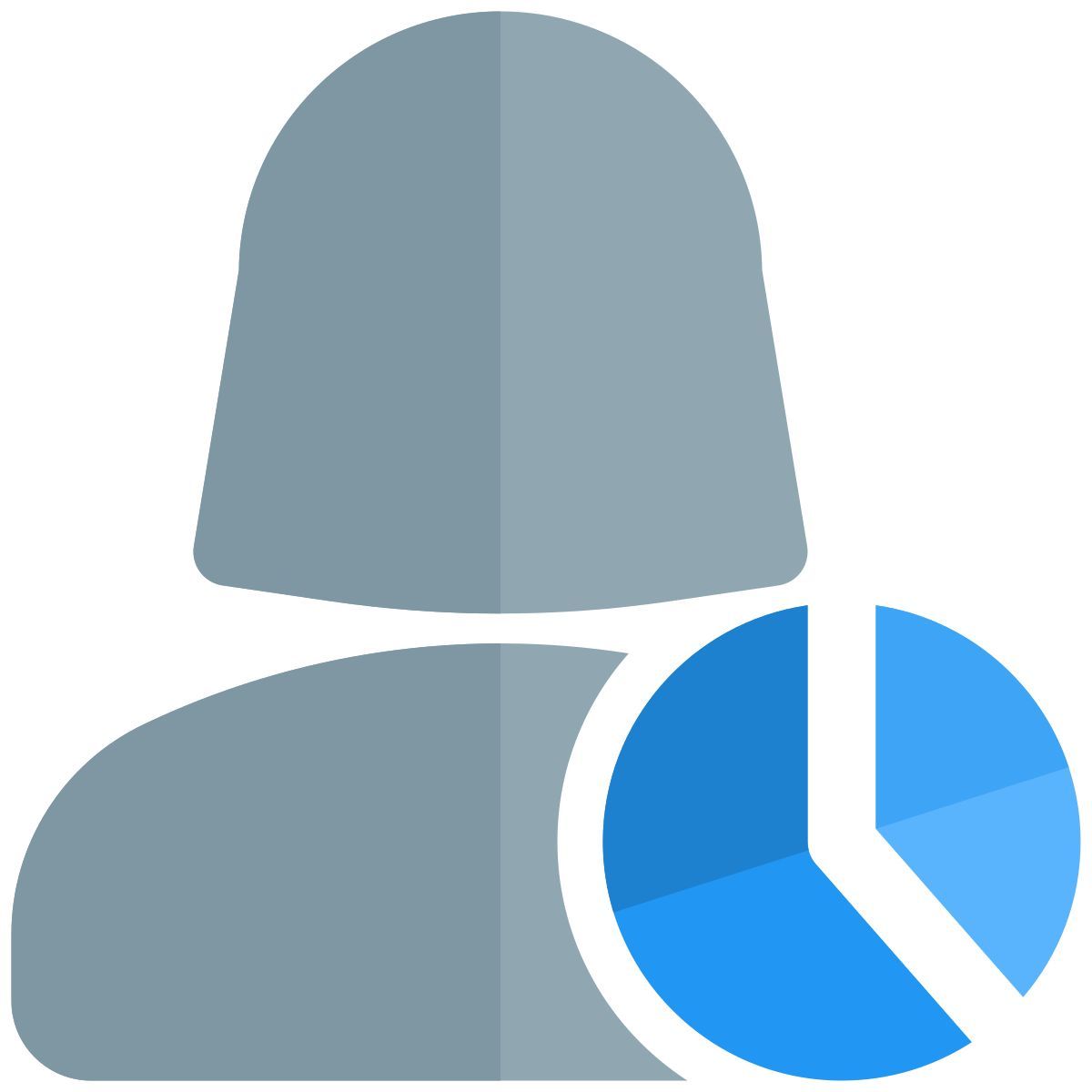 Chart graph for a visualization and statics of global social media profile index icon