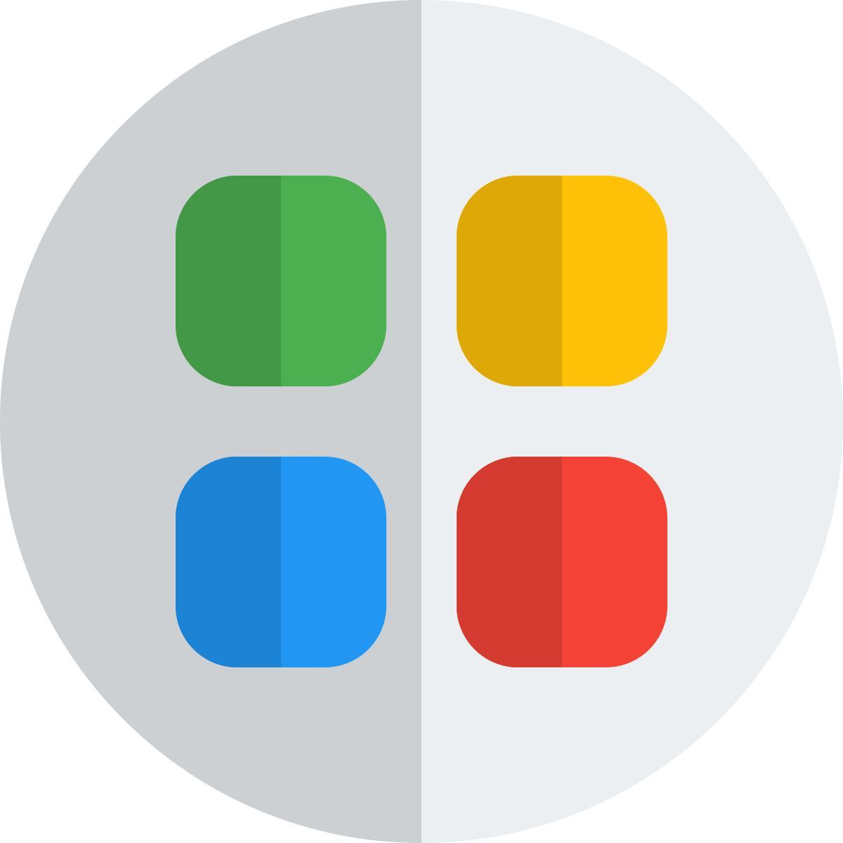 external circle menu apps isolated on whie background apps shadow tal revivo icon