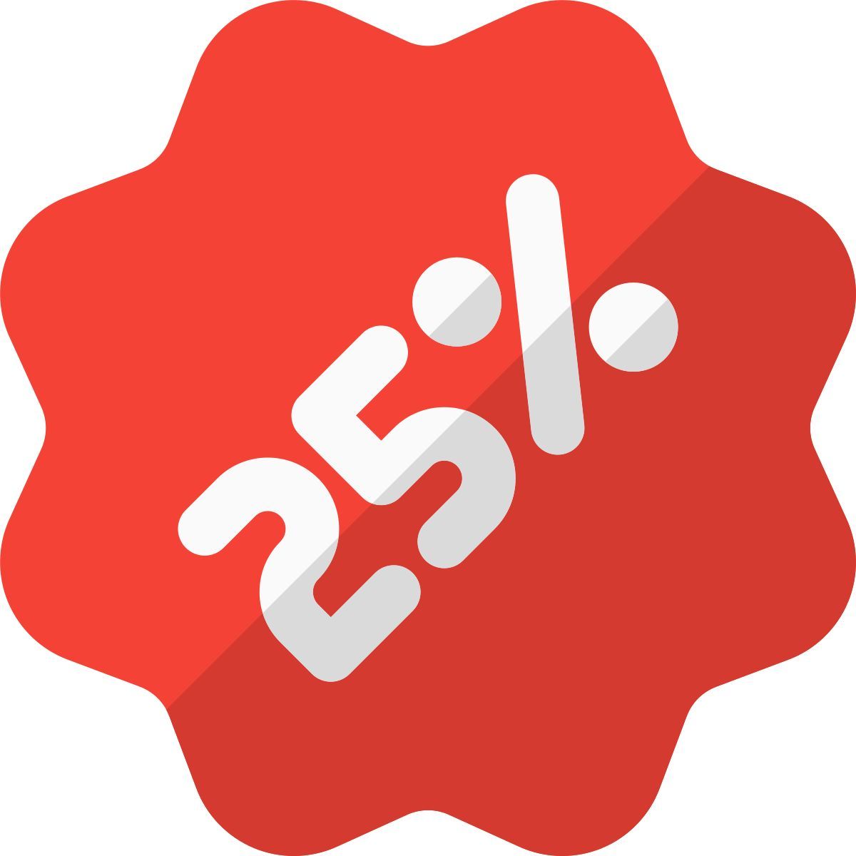 pegatina con 25% de descuento icon