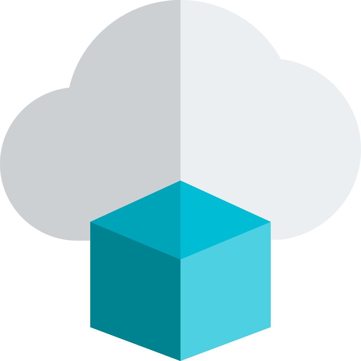 blockchain cloud icon