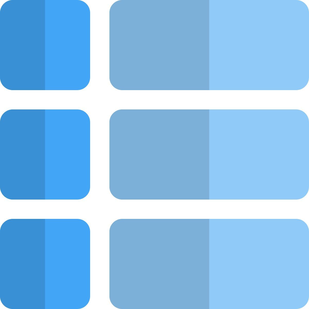 layout de modelo de lista icon