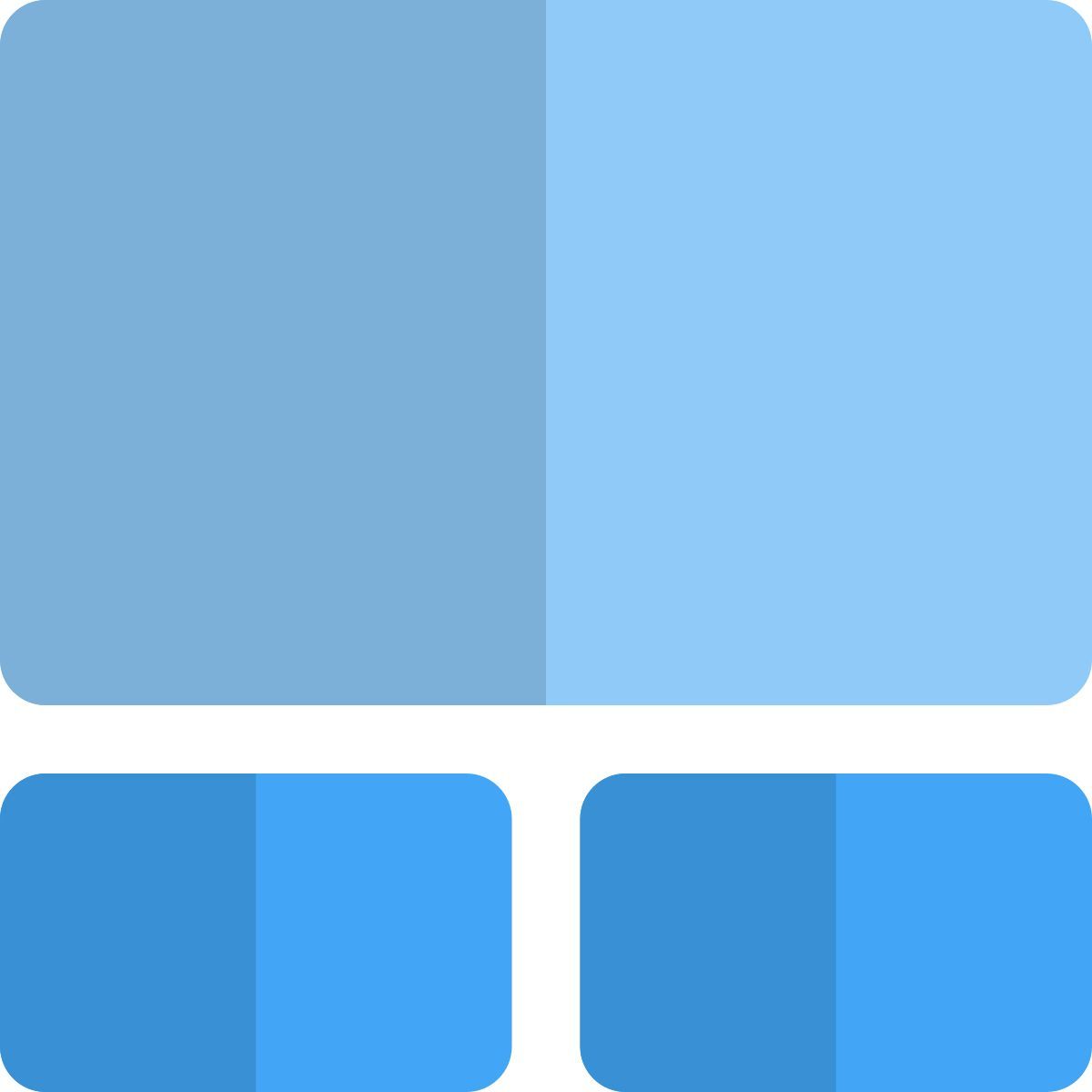 table with bottom partition icon