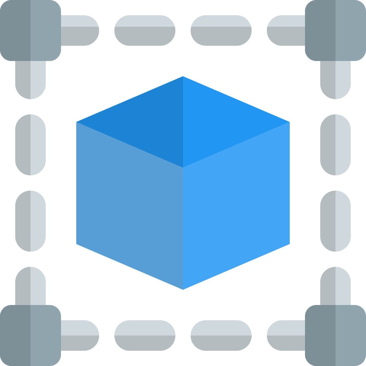 3d cube scanning icon