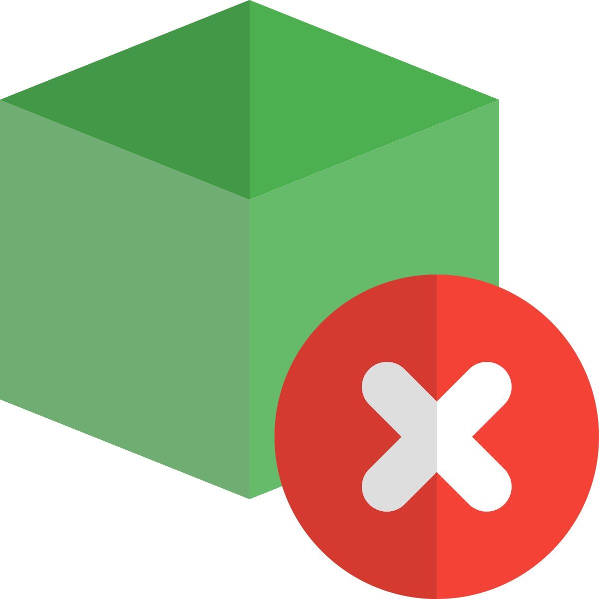 delete 3d model icon