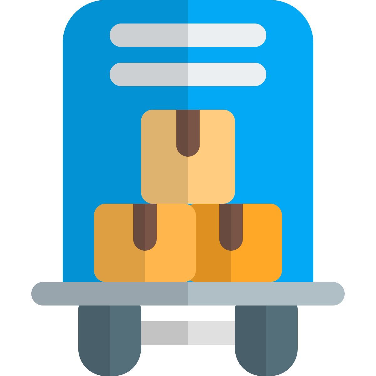 delivery truck boxes icon