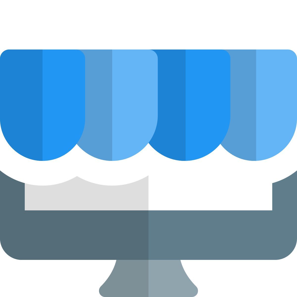 desktop e commerce web app marketplace isolated on white background icon