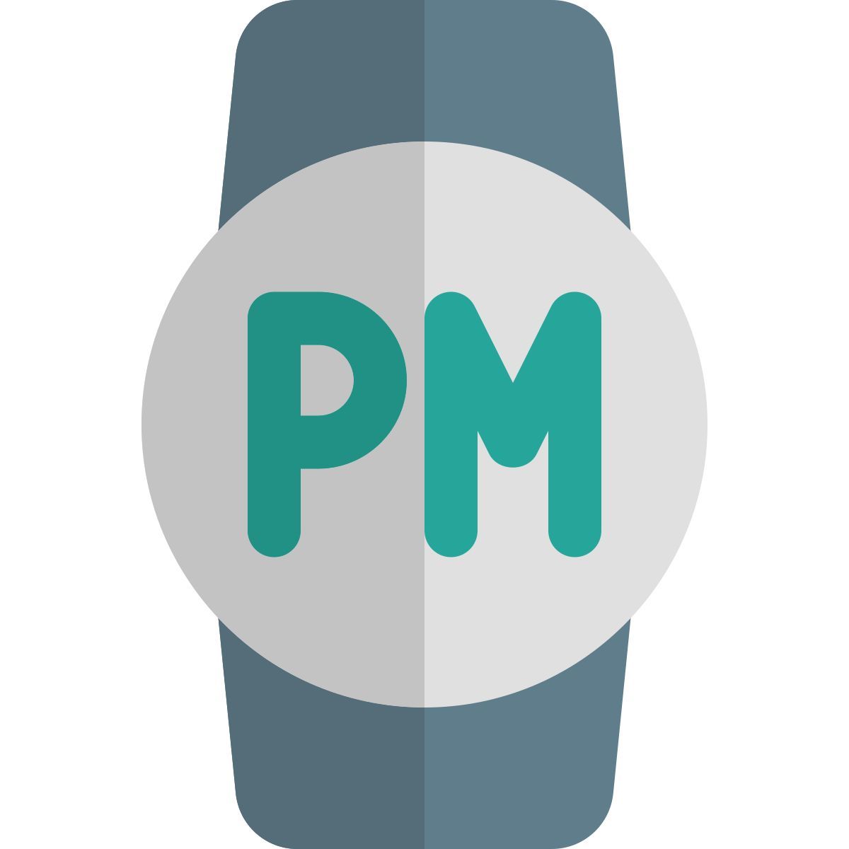 pm format on smartwatch icon
