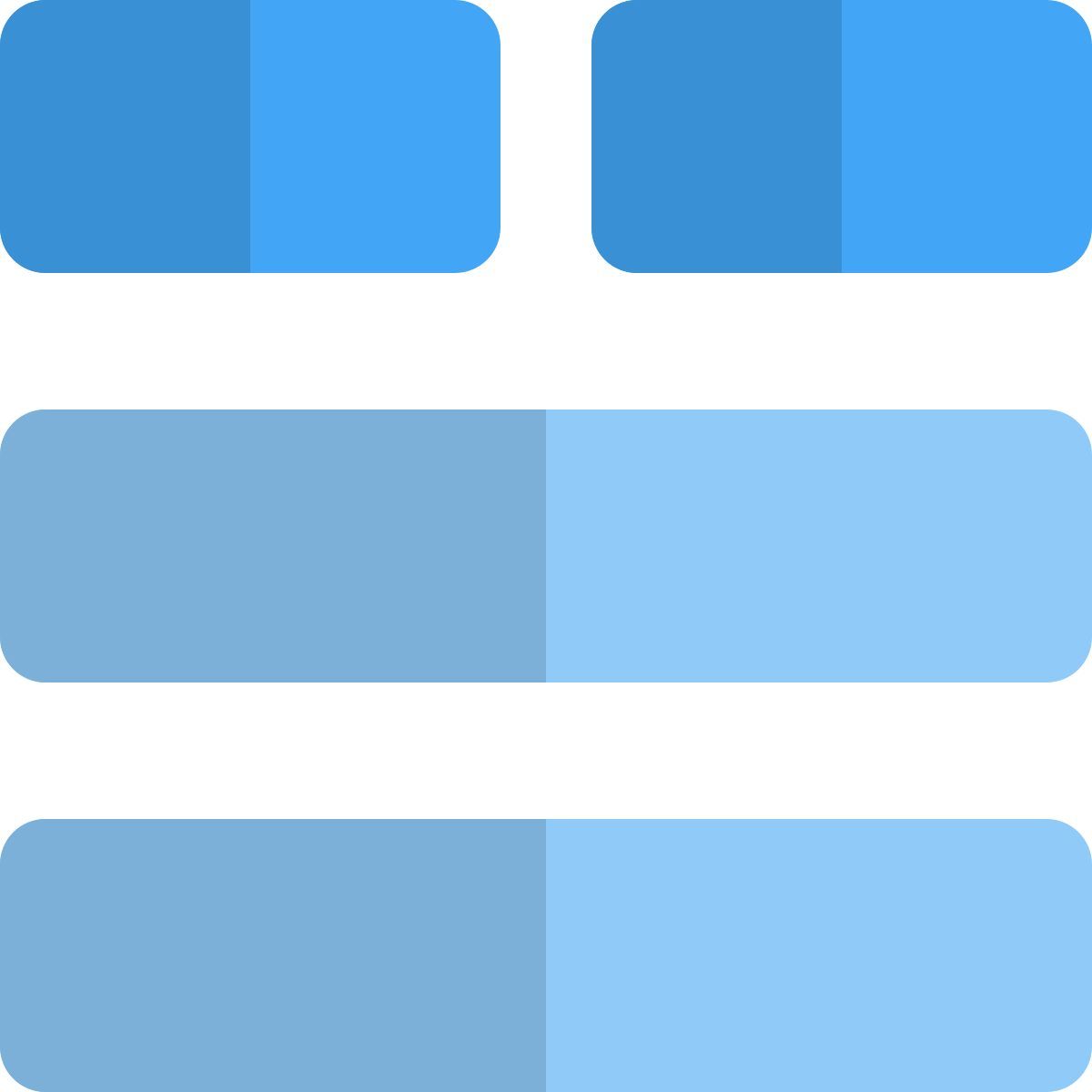 griglia di layout orizzontale icon