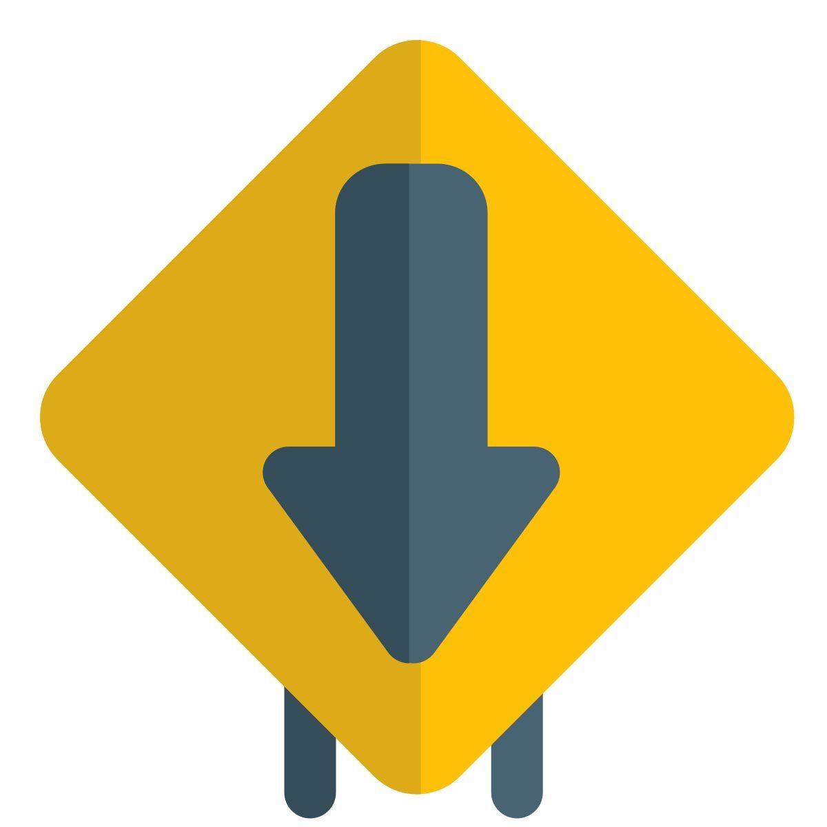arrow down sign icon