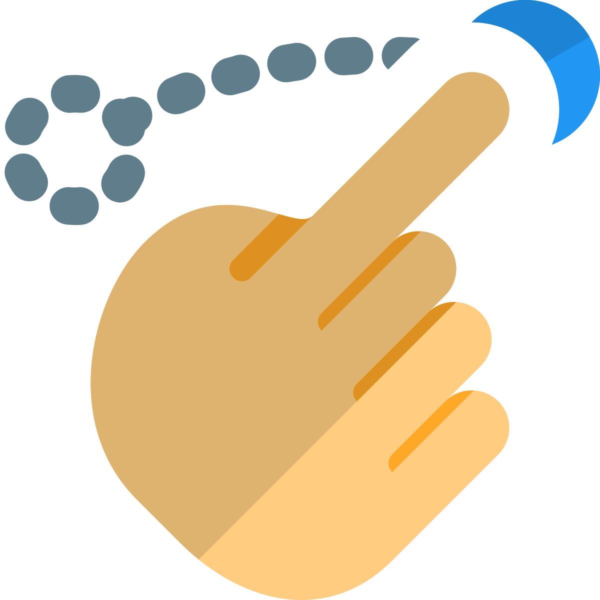 press and slide right icon