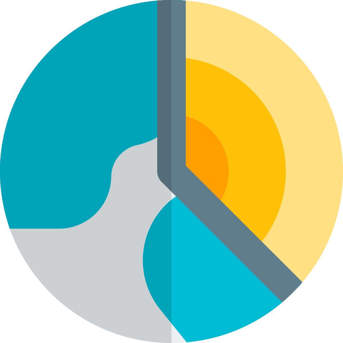 측면 횡단면 레이아웃을 갖춘 지각층 icon