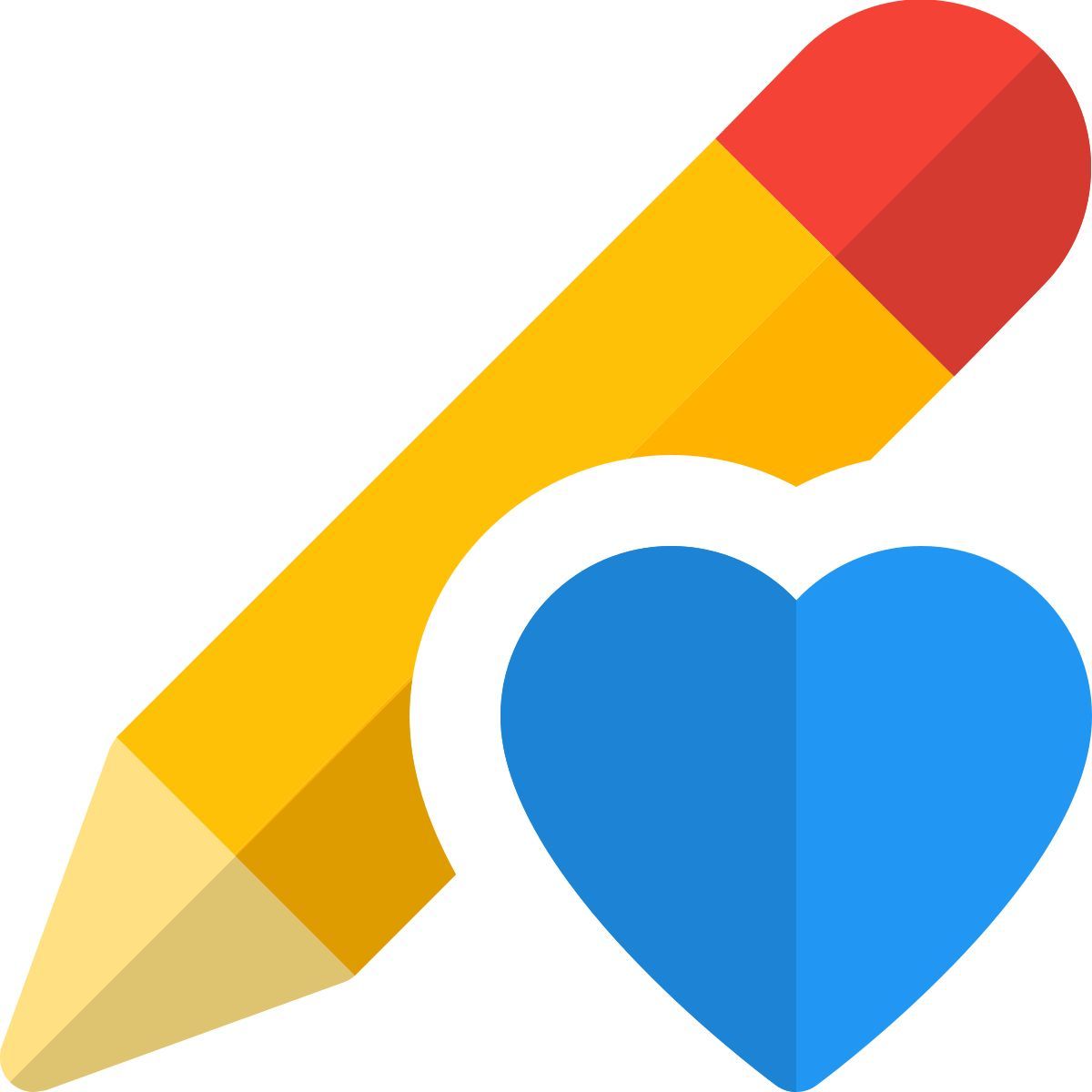 external lieblingsstift mit herzform isoliert auf einem weißen hintergrund work shadow tal revivo icon