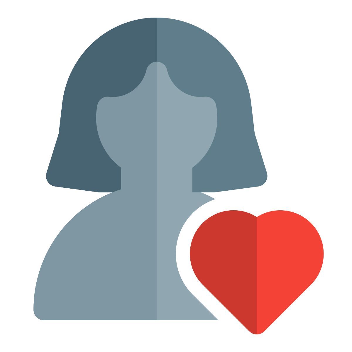 favorite user profile picture with heart logotype icon