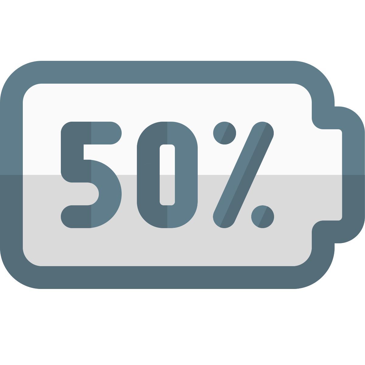50 percent battery icon
