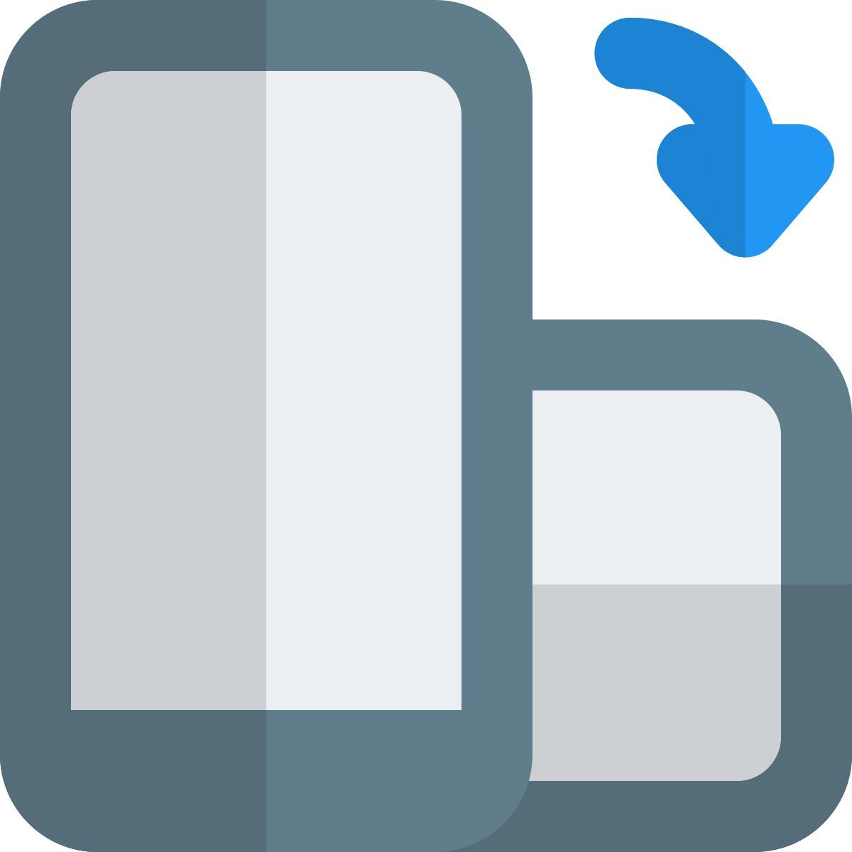 inverter a tela do celular na posição vertical para horizontal icon