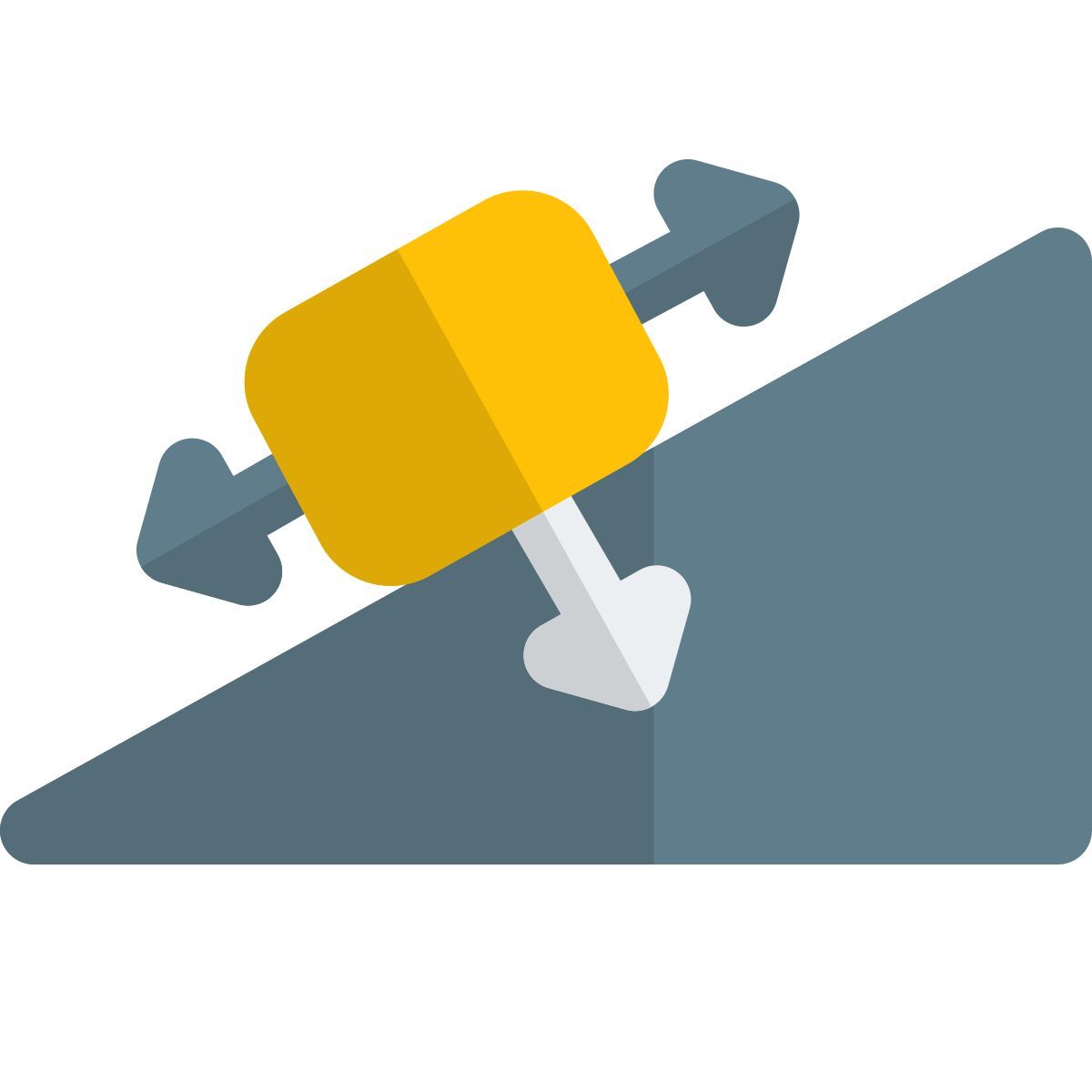 reibung eines objekts in übertragungsrichtung icon