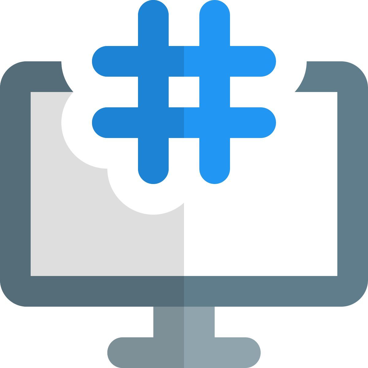 signe hashtag externe pour mettre en évidence les mots sur les médias sociaux web shadow tal revivo icon