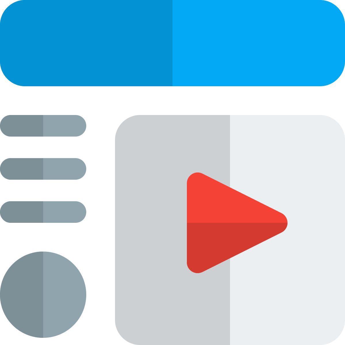 vídeo con texto icon