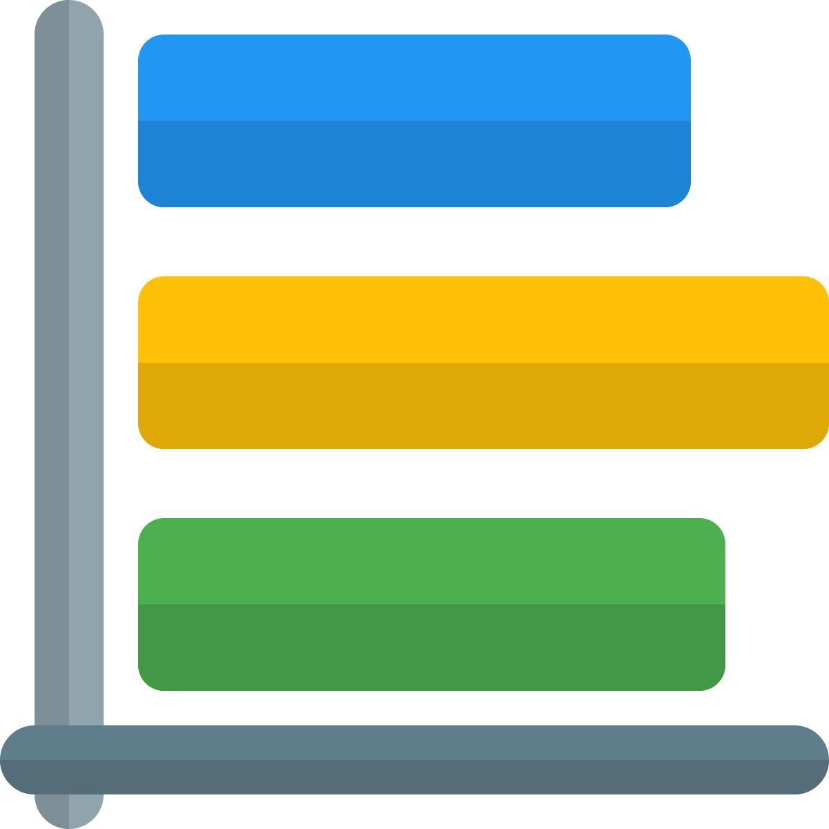 horizontal bar graph icon
