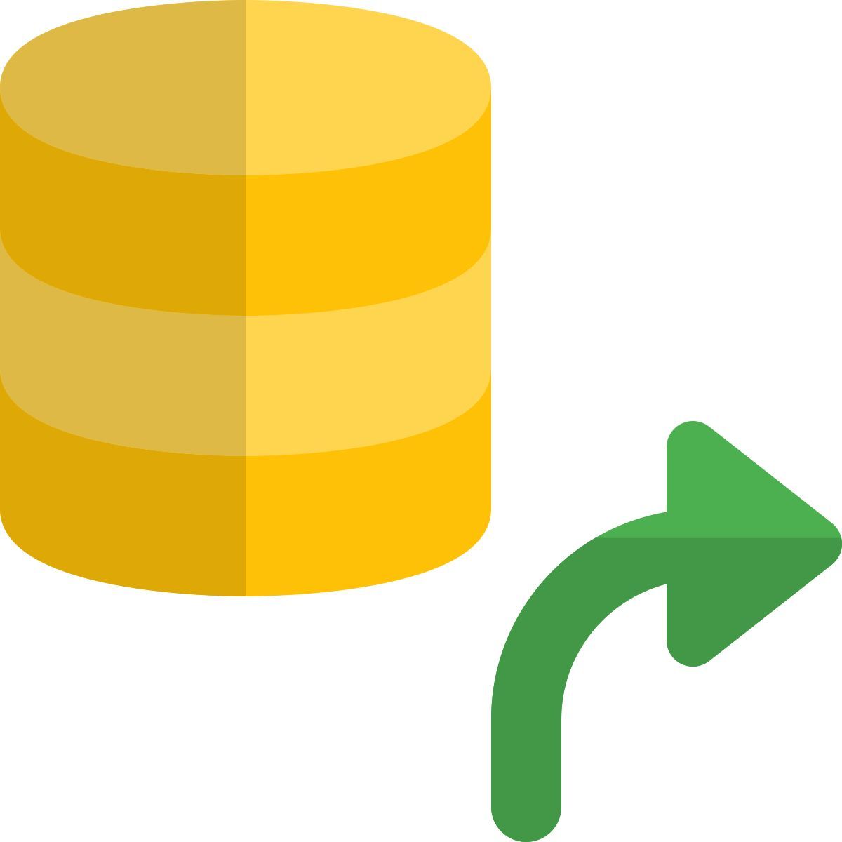 database forwarding technology icon