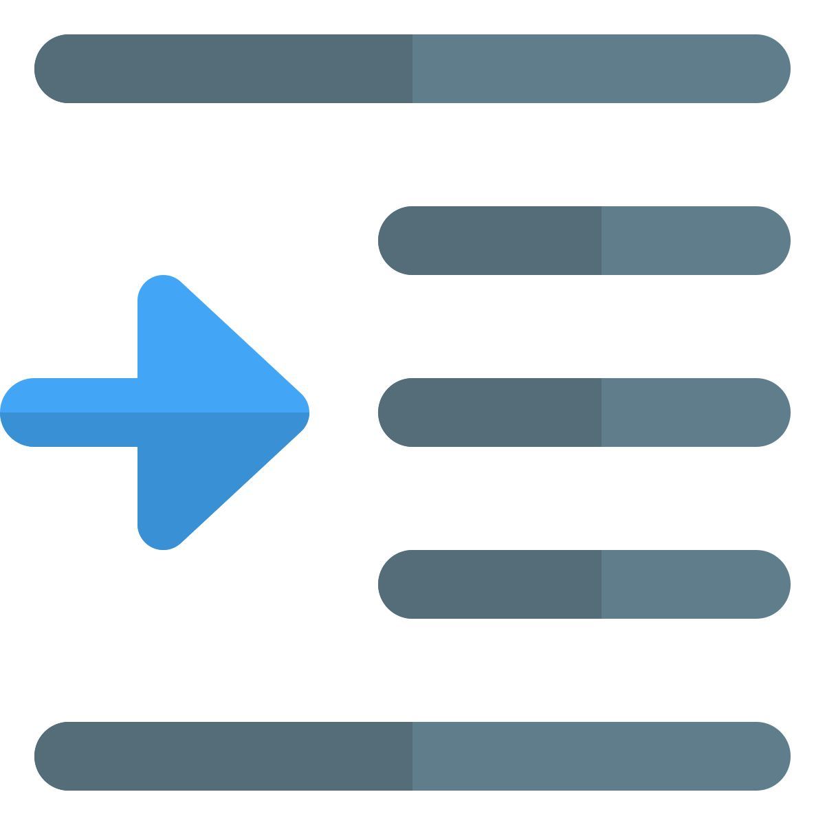 indent center left shift paragraph body arrow direction align increase margin icon
