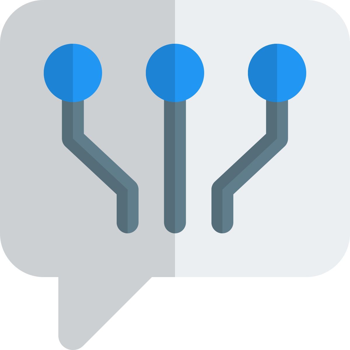diskussion über integrierte technologien icon