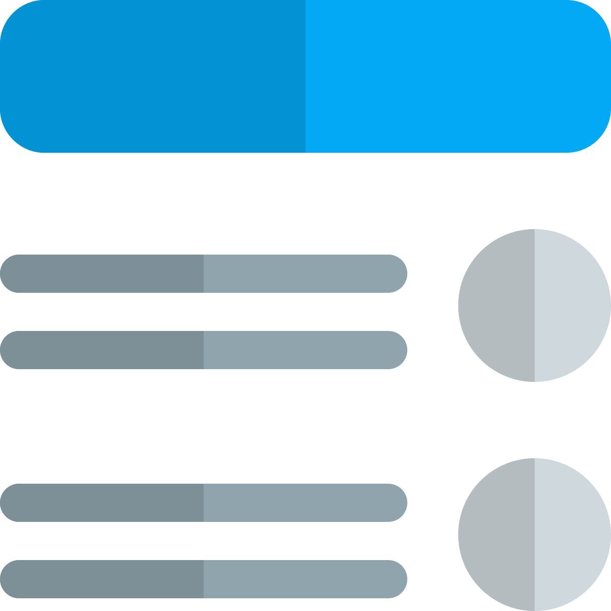 list with title icon