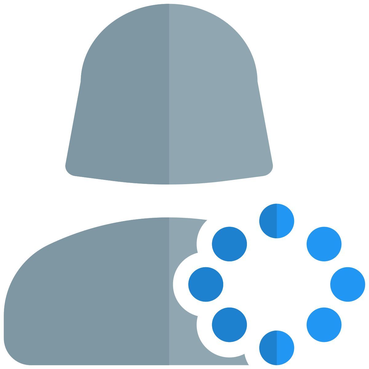 loading screen for an application used by a single user icon