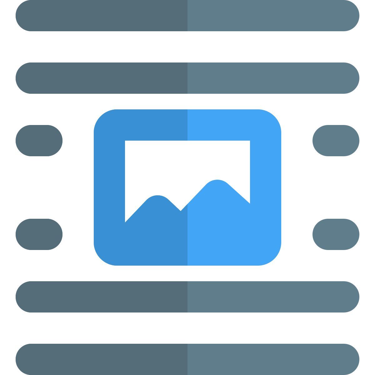 middle center image document page layout setting button icon