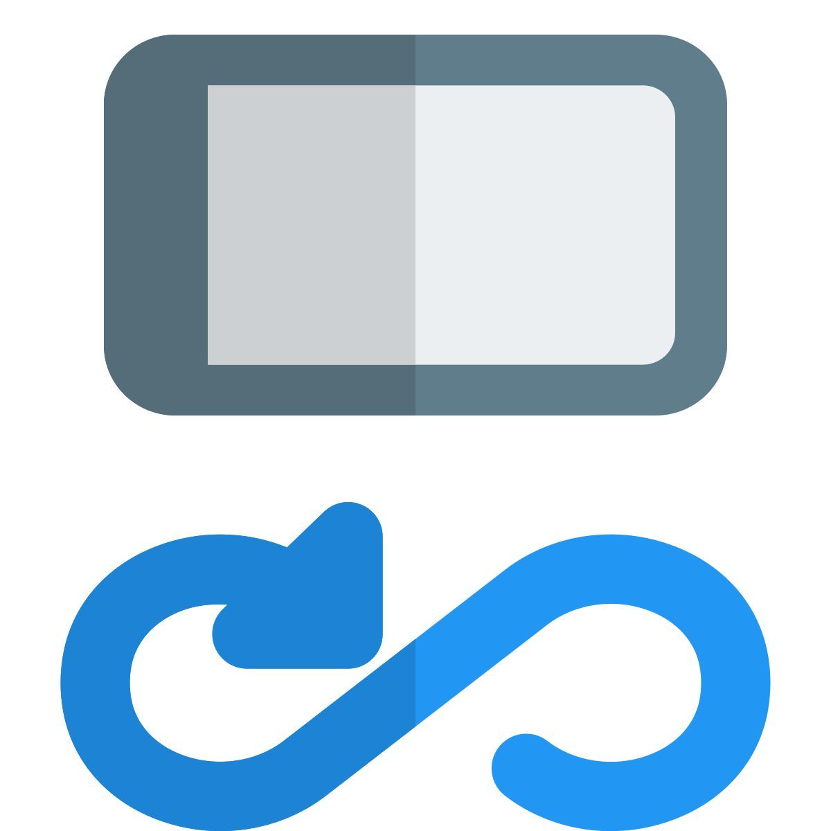 calibrage de la boussole du téléphone portable avec flèche en boucle icon