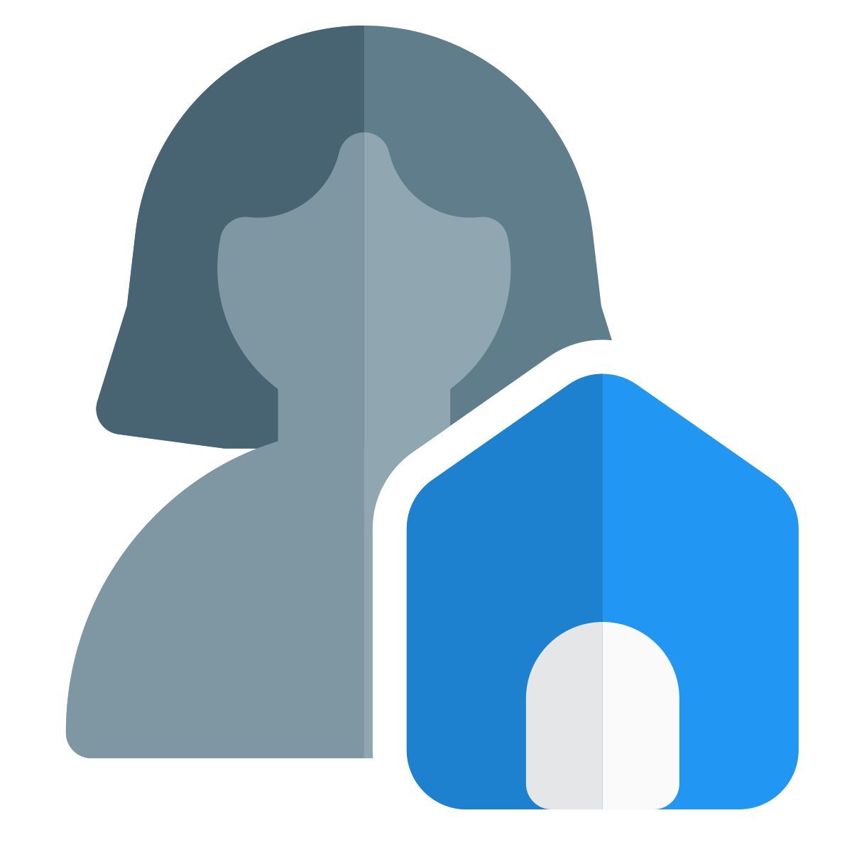 monitoring the single user work online from home icon