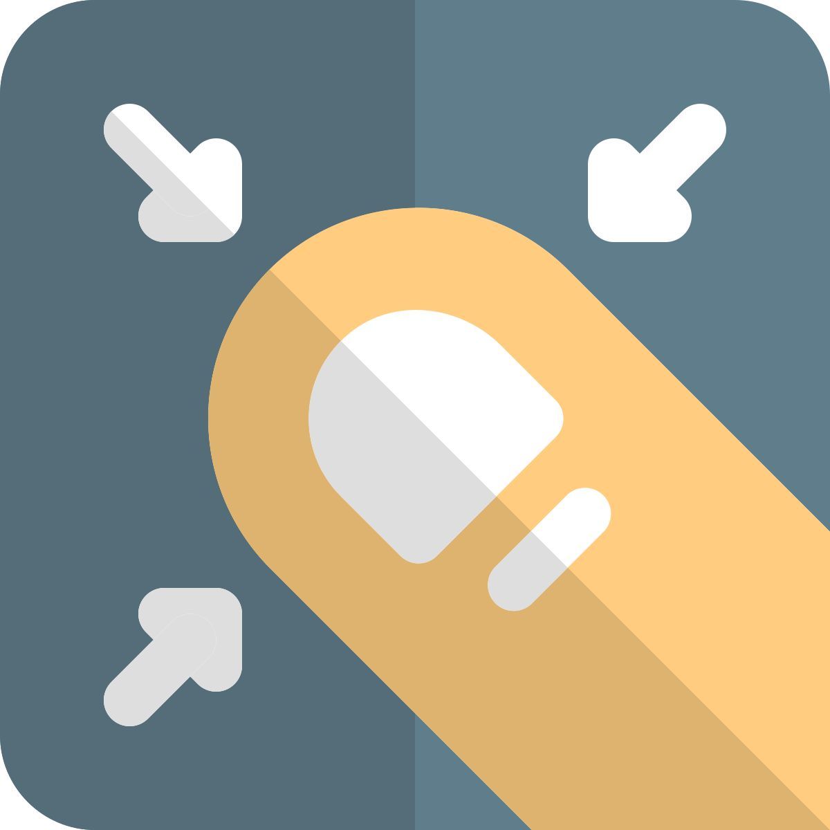 geste „nach innen bewegen“ icon