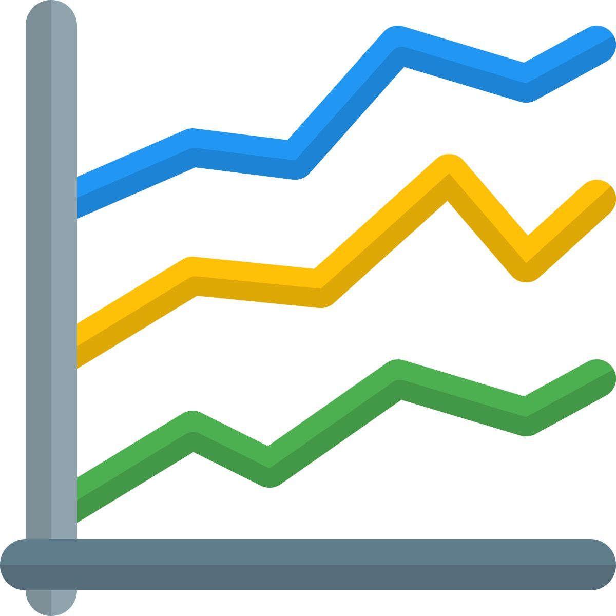 multiple lines graph icon