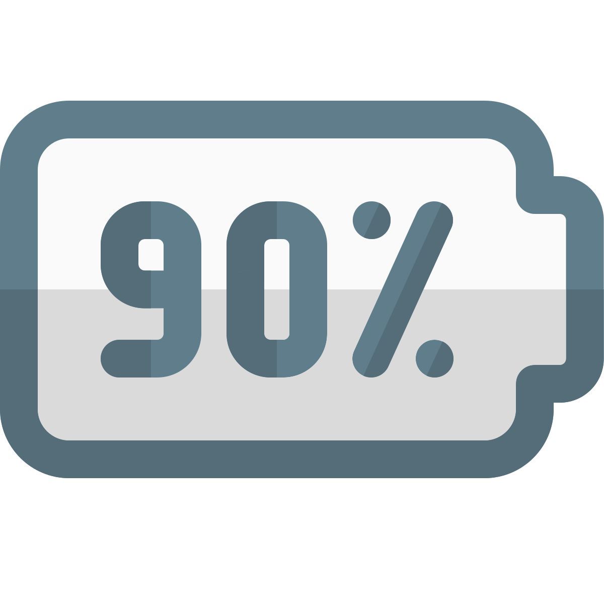90 percent battery icon