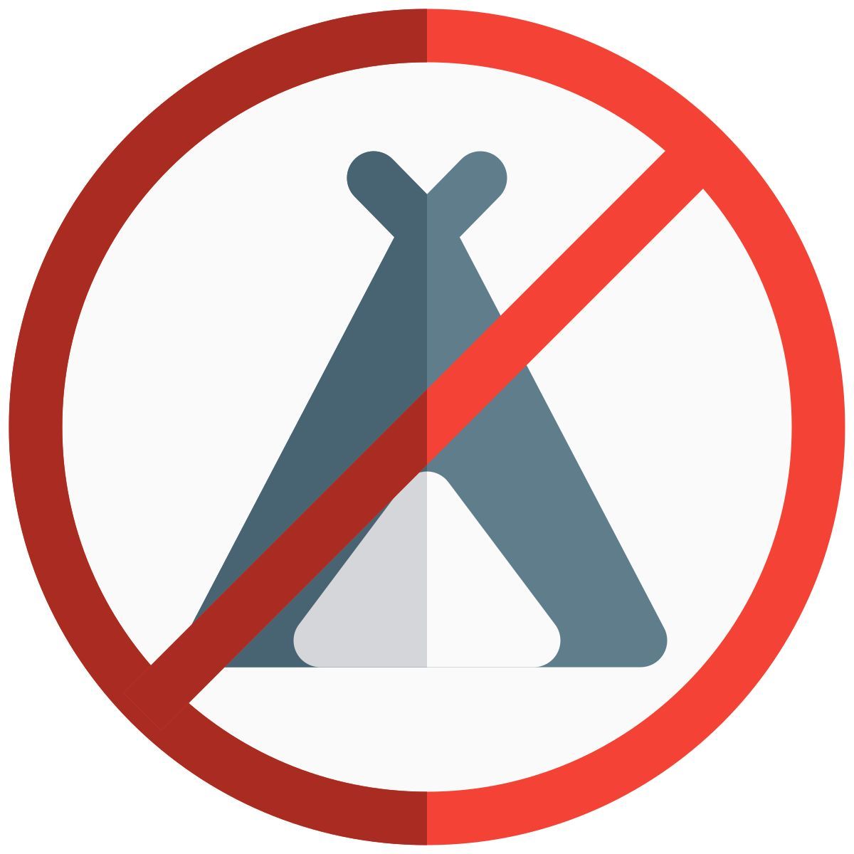 no camping icon
