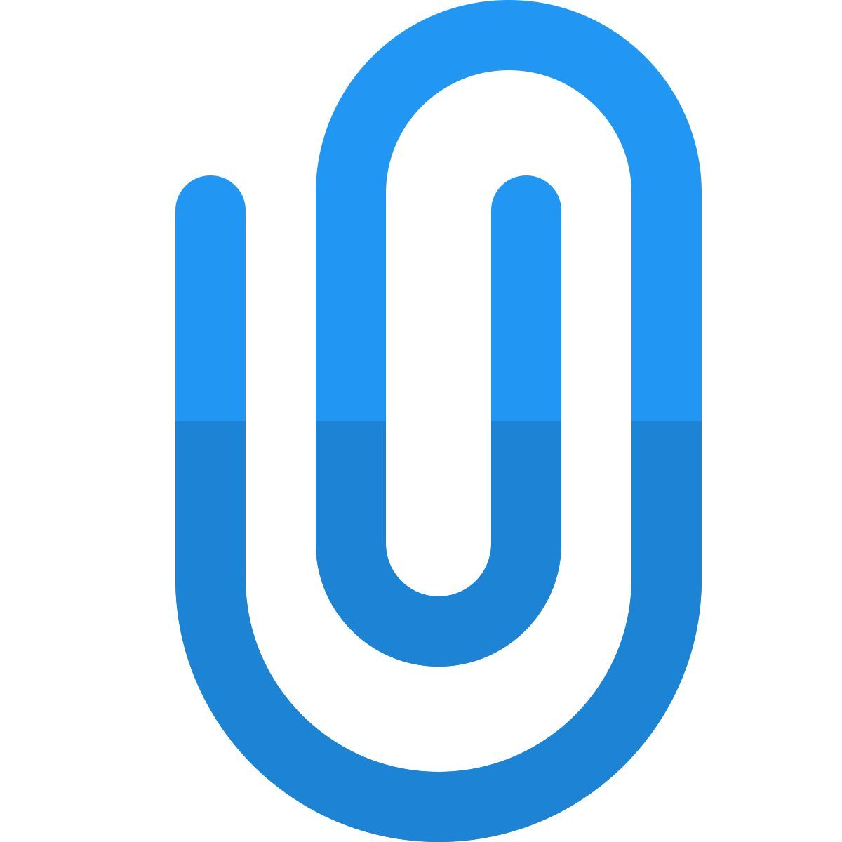 paper clip logotype for file attachment in email application icon