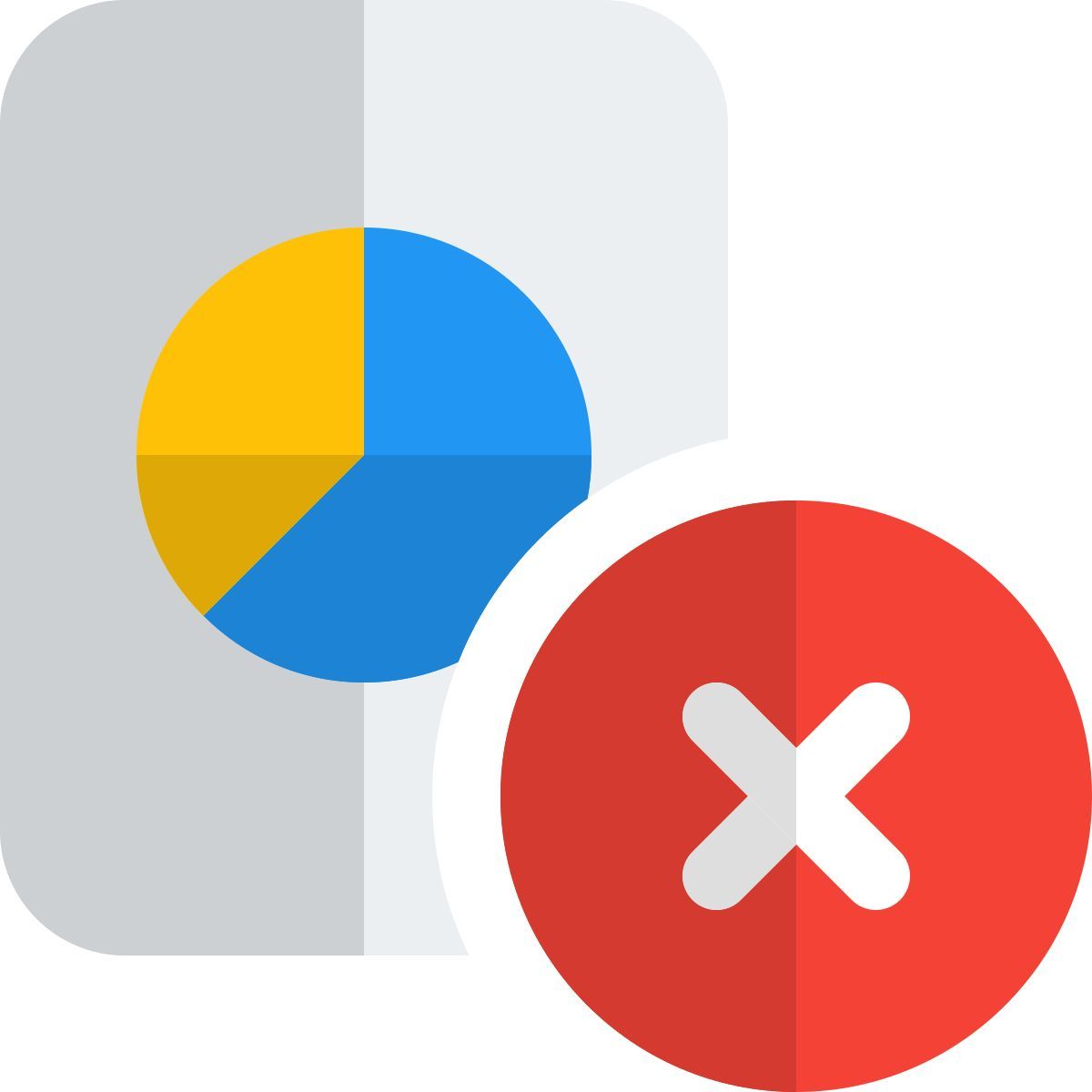 eliminar gráfico circular icon