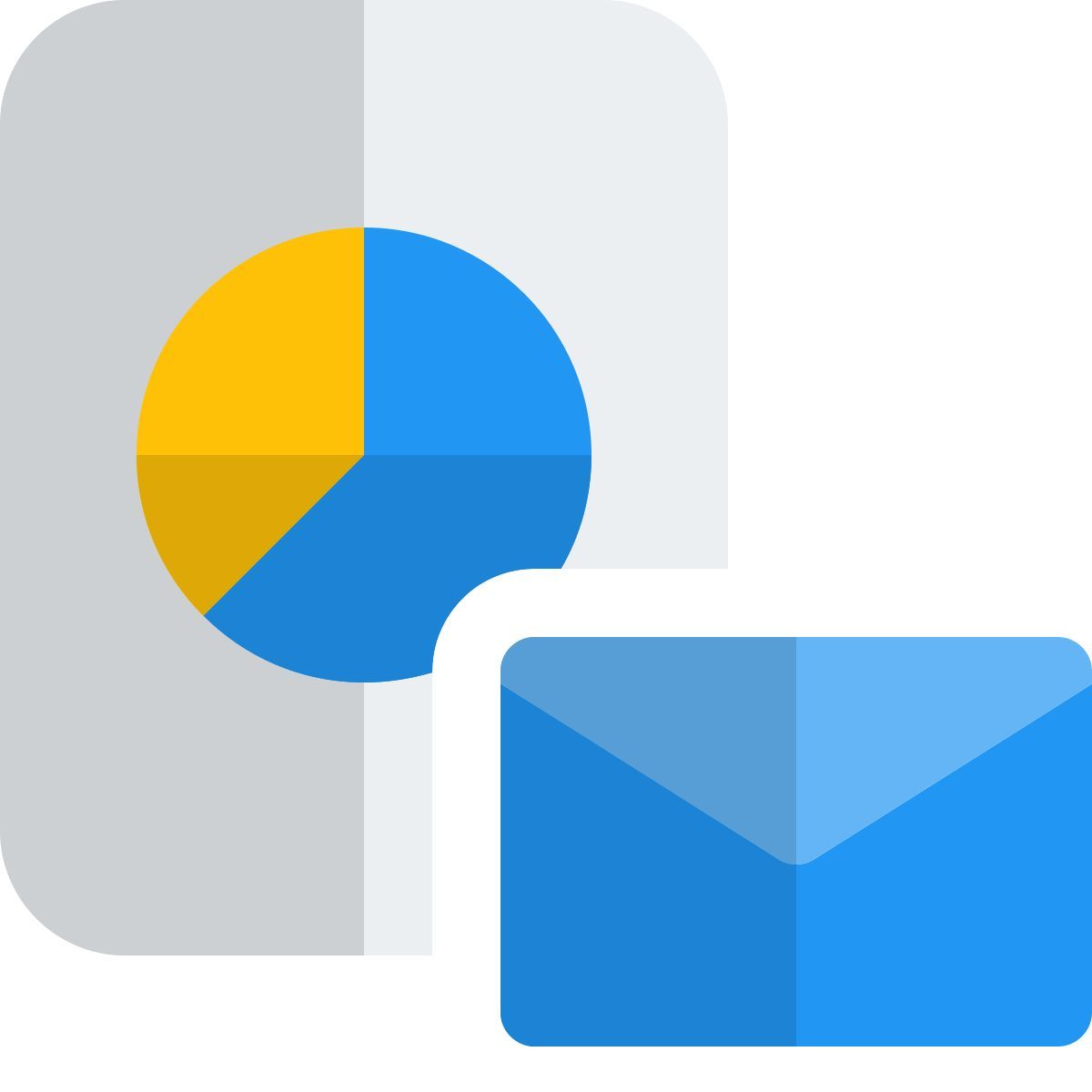 graphique à secteurs des e mails icon