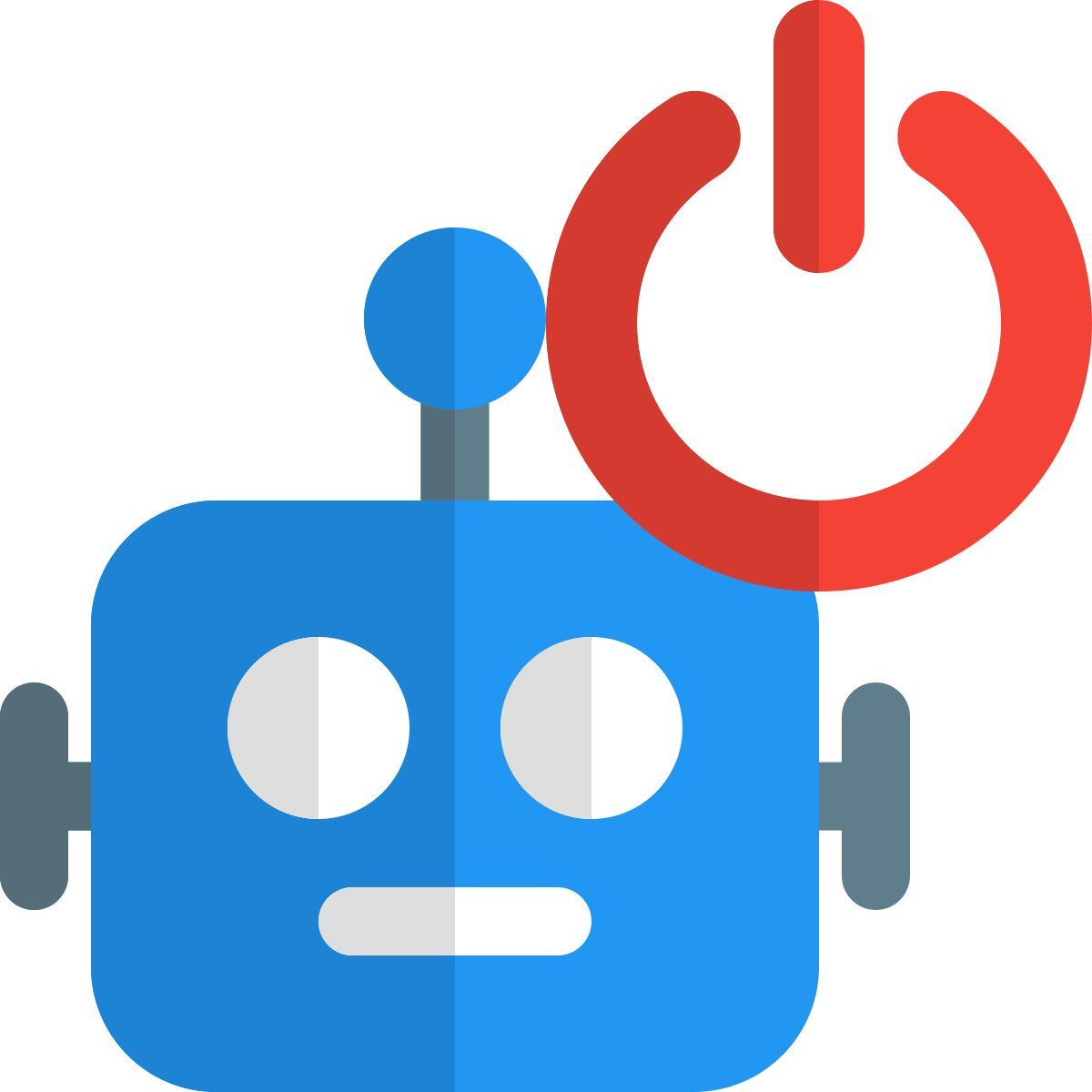 pulsante di accensione del robot icon