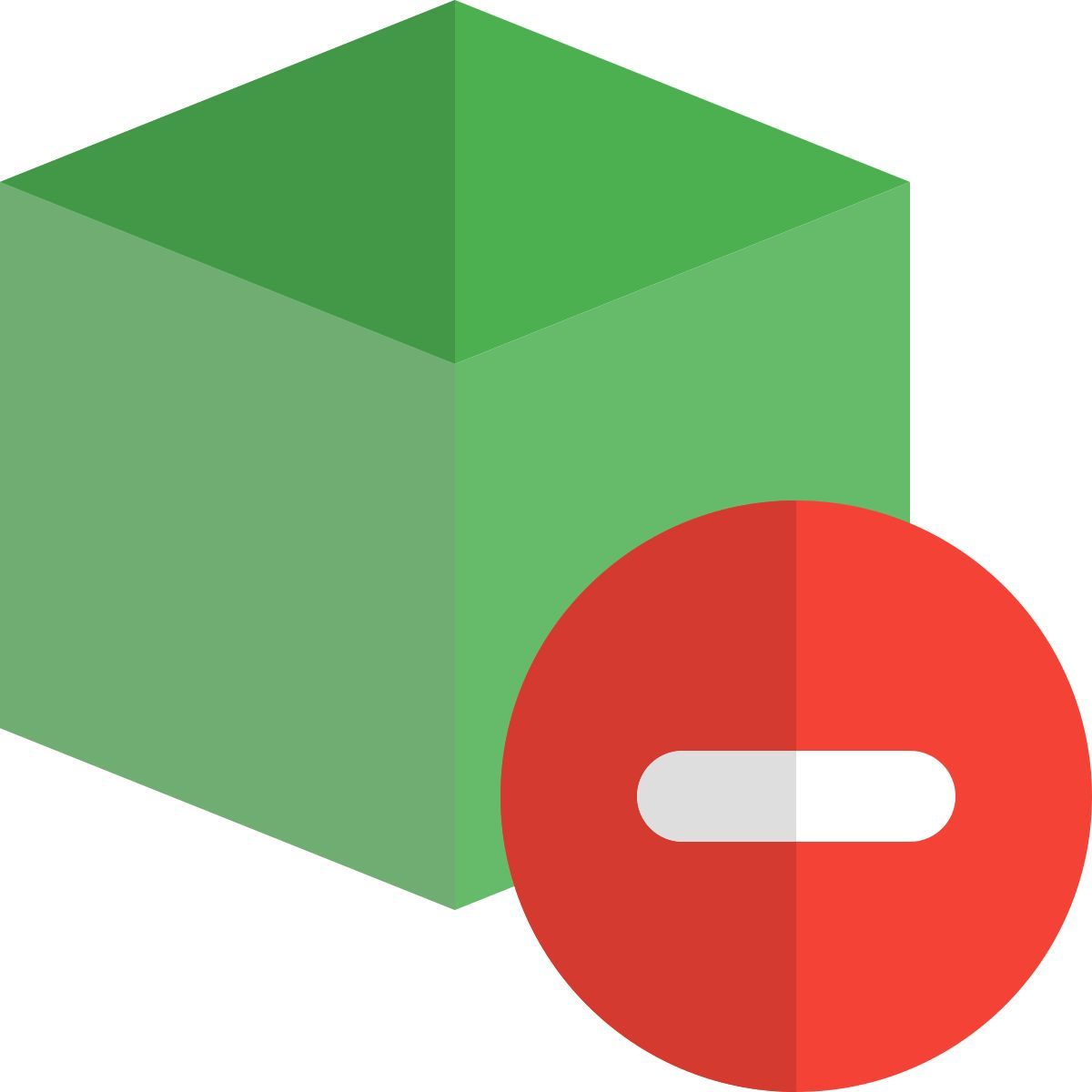 remove 3d model icon